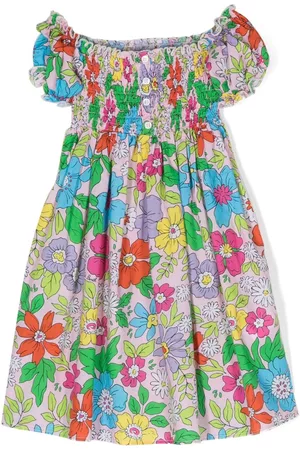 MC2 SAINT BARTH Vestido acampanado con estampado floral