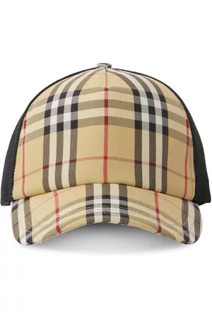 Burberry Hombre Gorras - Check-pattern mesh cap