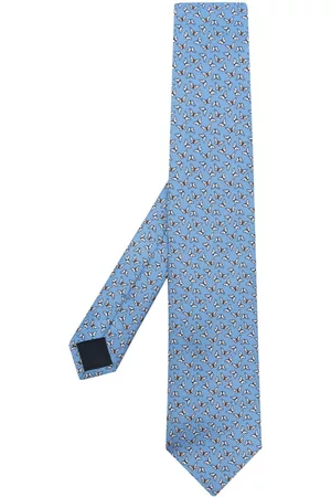 D4.0 Hombre Pajaritas - Butterfly-print silk tie