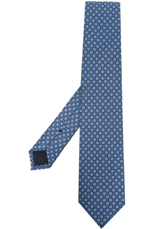 D4.0 Hombre Pajaritas - Floral-print silk tie