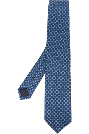 D4.0 Hombre Pajaritas - Floral-print silk tie