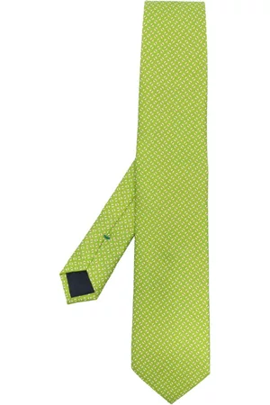 D4.0 Hombre Pajaritas - Graphic-print silk tie
