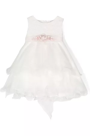 Mimilù Vestido con aplique floral y volantes