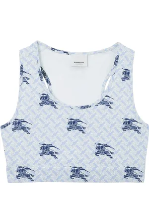 Burberry Top corto con monograma estampado