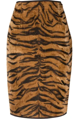 Gianfranco Ferré Falda lápiz con animal print 1990