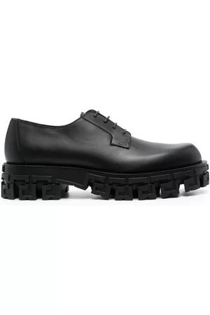VERSACE Hombre Oxford - Zapatos con agujetas y suela gruesa