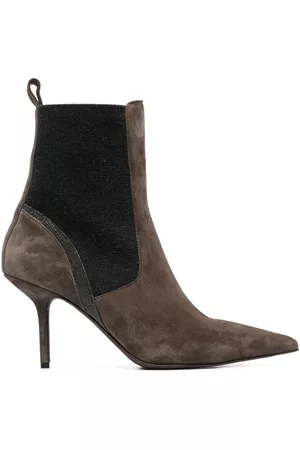Brunello Cucinelli Mujer Botines - Monili-embellished 90mm ankle boots