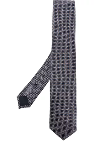 D4.0 Hombre Pajaritas - Graphic-print silk tie
