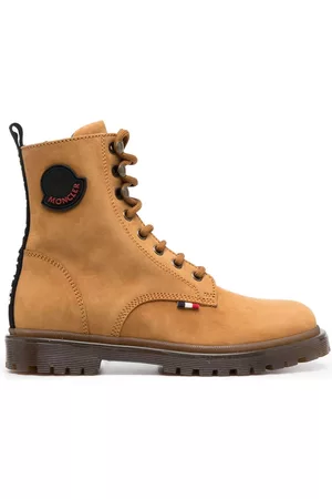 Moncler Zapatos de vestir - Logo-patch leather boots