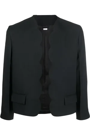 Random Identities Blazer de vestir con bordes festoneados