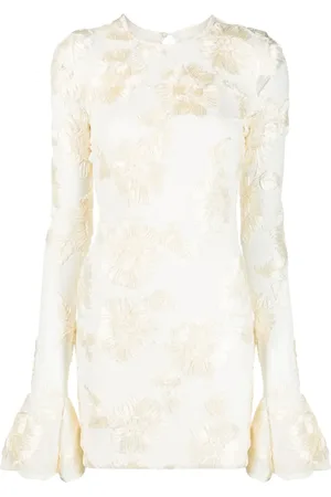 ROTATE Vestido corto con apliques florales 3D