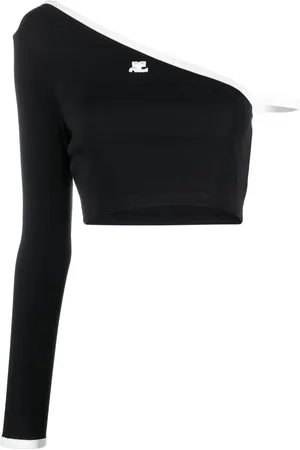 Courrèges Top corto con tira en un hombro