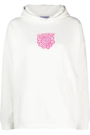 Ganni Hoodie con parche del logo