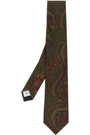 TAGLIATORE Hombre Pajaritas - Corbata de seda con estampado de cachemira