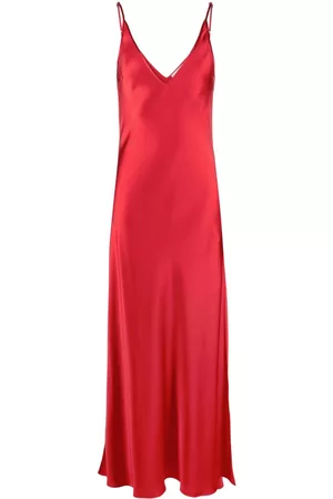 There Was One Mujer Cóctel - V-neck satin maxi slip dress