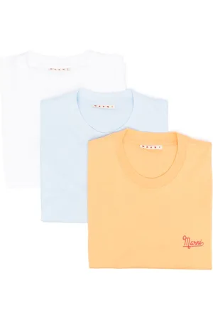 Marni Pack de tres playeras con logo bordado