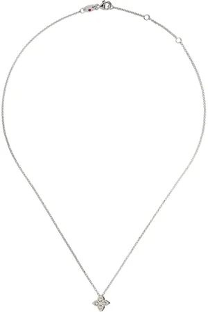 Roberto Coin Collar Princess Flower en oro blanco de 18kt