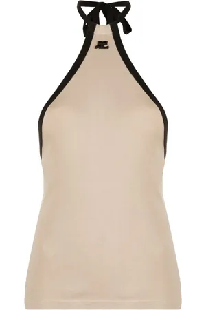 Courrèges Top con logo bordado