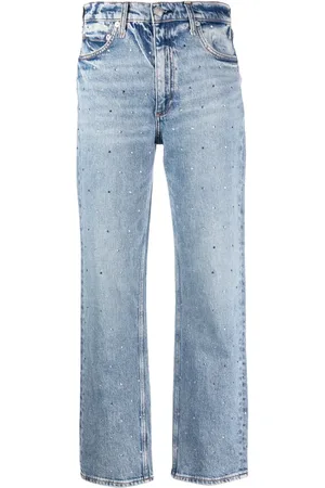RAG&BONE Jeans rectos con detalles de cristal