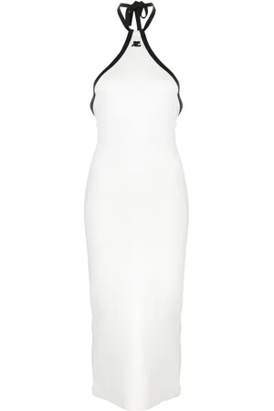 Courrèges Vestido con ribete en contraste