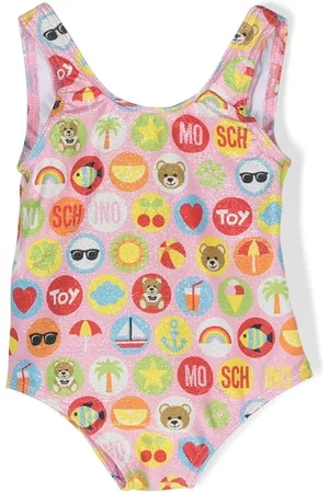 Moschino Traje de baño con estampado gráfico y glitter