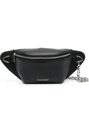 Alexander McQueen Cangurera con logo estampado