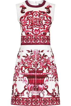 Dolce & Gabbana Mujer Vestidos Cortos y Sexys - Vestido corto con estampado Mayólica