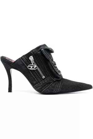 Diesel Mules de mezclilla D-venus Pocket con tacón de 100mm