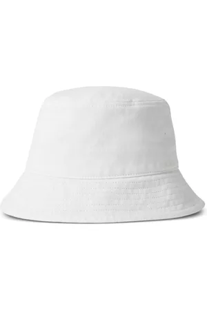 Burberry Hombre Sombreros - Checked-trim denim bucket hat