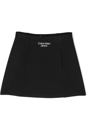 Calvin Klein Falda acampanada con logo estampado