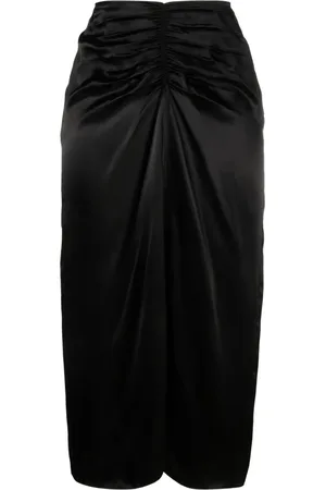 Lanvin Falda midi con cintura fruncida