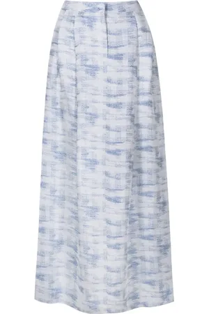 Emporio Armani Falda con cintura alta y detalles plisados