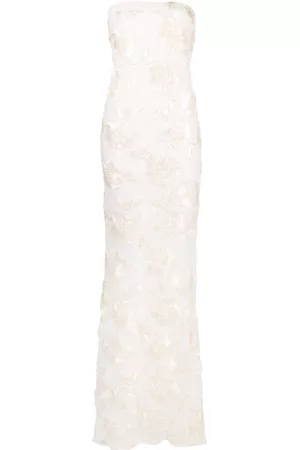 ROTATE Mujer Vestidos de Fiesta y Coctel - Floral-appliqué bridal gown