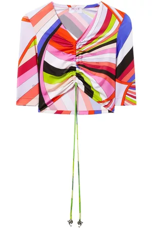 Puccini Top corto con ondas estampadas