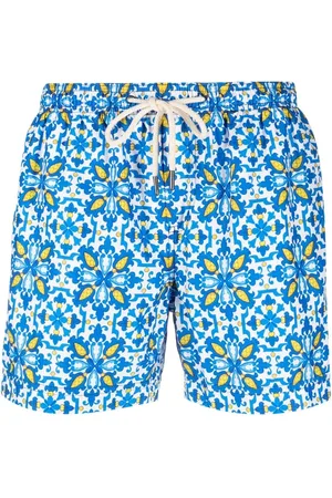 PENINSULA SWIMWEAR Shorts de playa con estampado geométrico