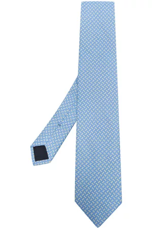 D4.0 Hombre Pajaritas - Corbata de seda con estampado gráfico