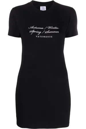 Vetements Vestido corto camisero con estampado gráfico