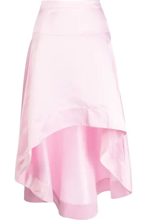 Cynthia Rowley Falda asimétrica estilo satinado