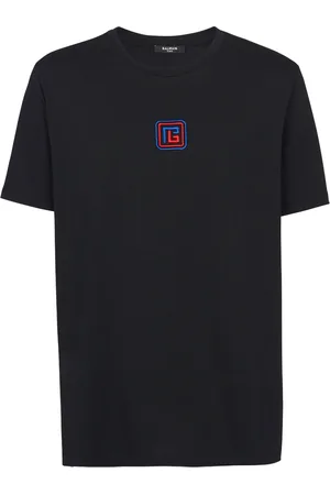 Balmain Playera manga corta con logo bordado