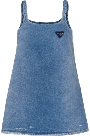 Prada Vestido de mezclilla acampanado