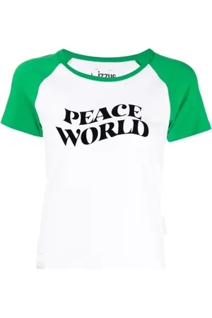 Izzue Playera stretch con eslogan estampado