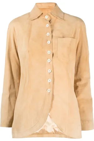 Dior Camisa de gamuza con ribete de pétalos
