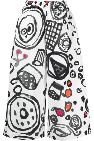 DANIELA GREGIS Pantalones anchos con dibujo estampado