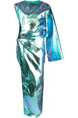 Rick Owens Vestido de fiesta asimétrico con motivo holográfico