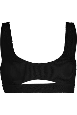 Bond Eye Top de bikini arrugado con aberturas