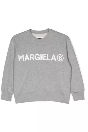 Maison Margiela Sudadera con efecto melange y logo estampado