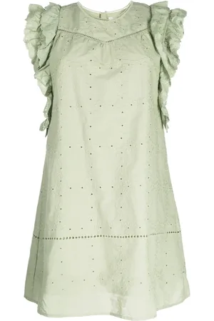 B+AB Vestido midi con detalles bordado