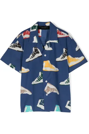 AMIRI Camisa bowling con estampado Skel