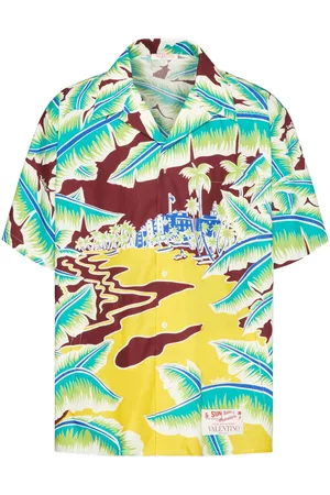 VALENTINO GARAVANI Camisa bowling con estampado Surf Rider
