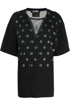 RAF SIMONS Playera con paneles de malla